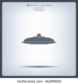Restaurant cloche .vector icon