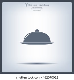 Restaurant cloche .vector icon