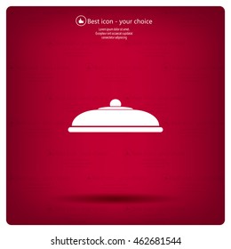 Restaurant cloche .vector icon