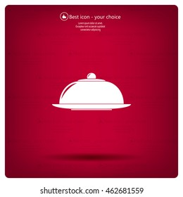 Restaurant cloche .vector icon