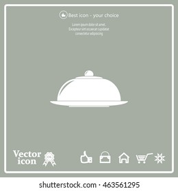 Restaurant cloche .vector icon