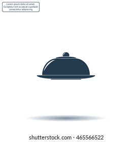 Restaurant cloche .vector icon