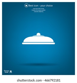 Restaurant cloche .vector icon