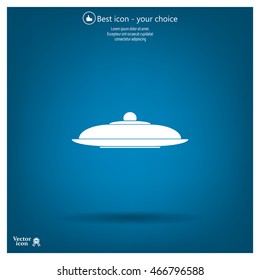 Restaurant cloche .vector icon