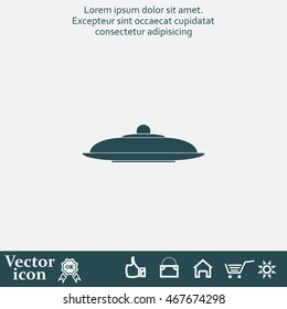 Restaurant cloche .vector icon