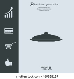 Restaurant cloche .vector icon