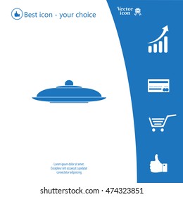 Restaurant cloche .vector icon