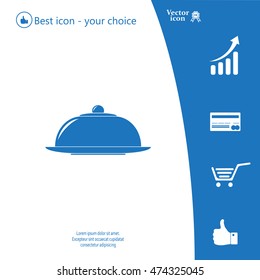 Restaurant cloche .vector icon