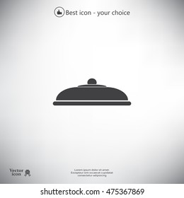 Restaurant cloche .vector icon