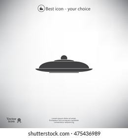 Restaurant cloche .vector icon