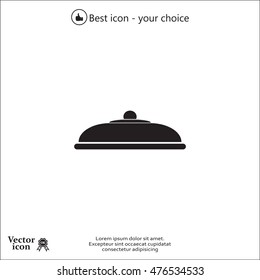 Restaurant cloche .vector icon