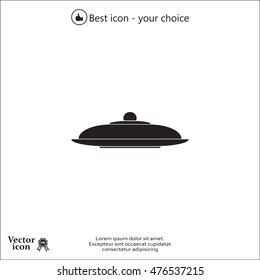Restaurant cloche .vector icon