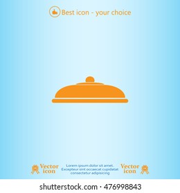 Restaurant cloche .vector icon