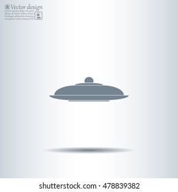 Restaurant cloche .vector icon