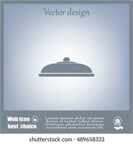 Restaurant cloche .vector icon