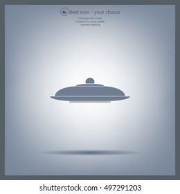 Restaurant cloche .vector icon