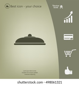 Restaurant cloche .vector icon