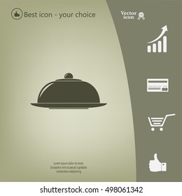 Restaurant cloche .vector icon