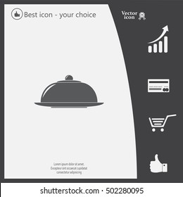 Restaurant cloche .vector icon