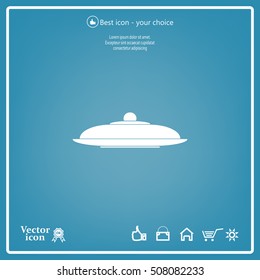 Restaurant cloche .vector icon