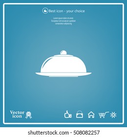 Restaurant cloche .vector icon