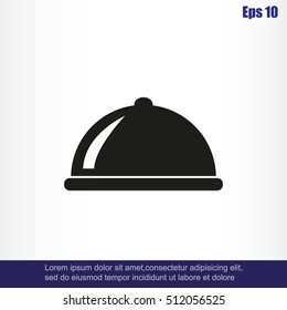 Restaurant cloche vector icon