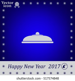 Restaurant cloche .vector icon
