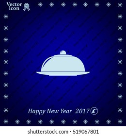 Restaurant cloche .vector icon