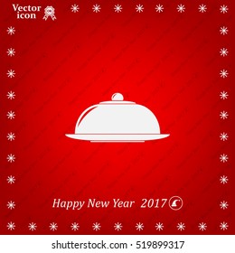 Restaurant cloche .vector icon