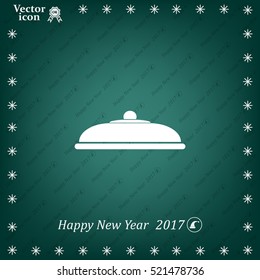Restaurant cloche .vector icon