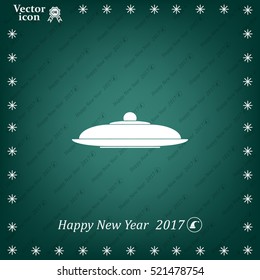 Restaurant cloche .vector icon