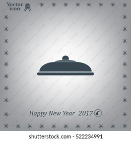 Restaurant cloche .vector icon