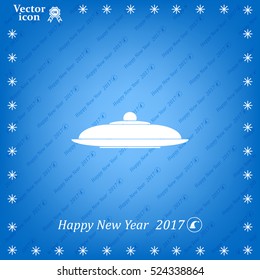 Restaurant cloche .vector icon