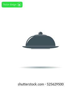 Restaurant cloche .vector icon