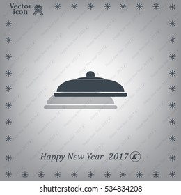 Restaurant cloche .vector icon
