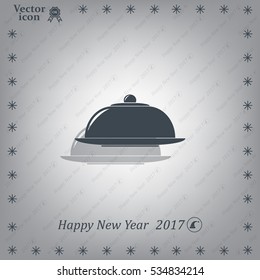 Restaurant cloche .vector icon