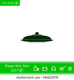 Restaurant cloche .vector icon
