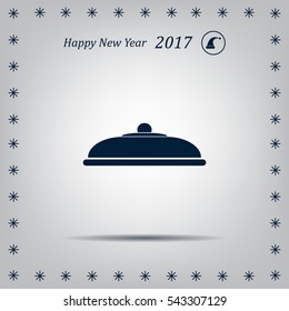 Restaurant cloche .vector icon