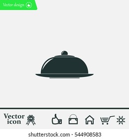 Restaurant cloche .vector icon