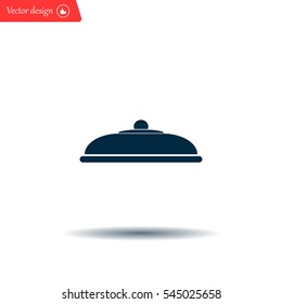Restaurant cloche .vector icon