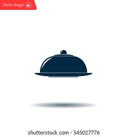 Restaurant cloche .vector icon
