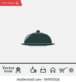 Restaurant cloche .vector icon