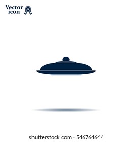Restaurant cloche .vector icon