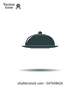 Restaurant cloche .vector icon