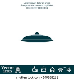 Restaurant cloche .vector icon