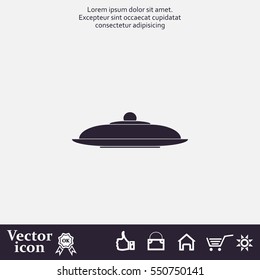 Restaurant cloche .vector icon