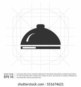 Restaurant cloche . vector icon