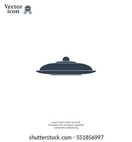 Restaurant cloche .vector icon