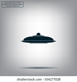 Restaurant cloche .vector icon