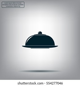 Restaurant cloche .vector icon